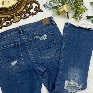 American Eagle Hi Rise Skinny Kick Jeans